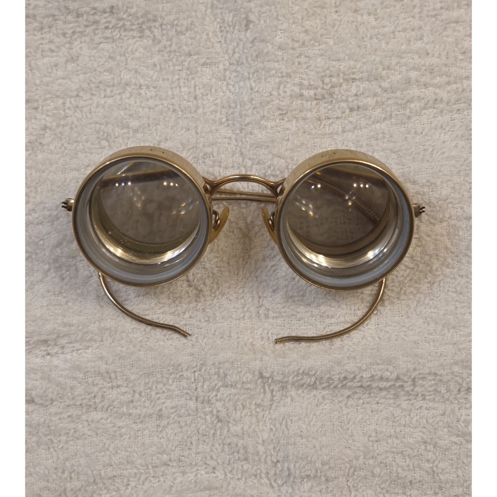 Incredible Antique Shuron 12K GF Surgeon Doctor Jewelers Glasses +3 C. 1890-1910 - Picture 9 of 13